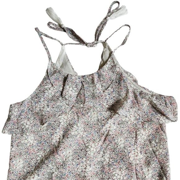 August Winds floral ruffle tank top sz M - Picture 3 of 10